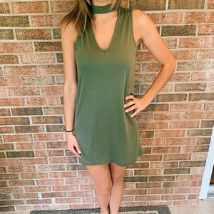 NWT Francesca’s Keyhole Green Dress
